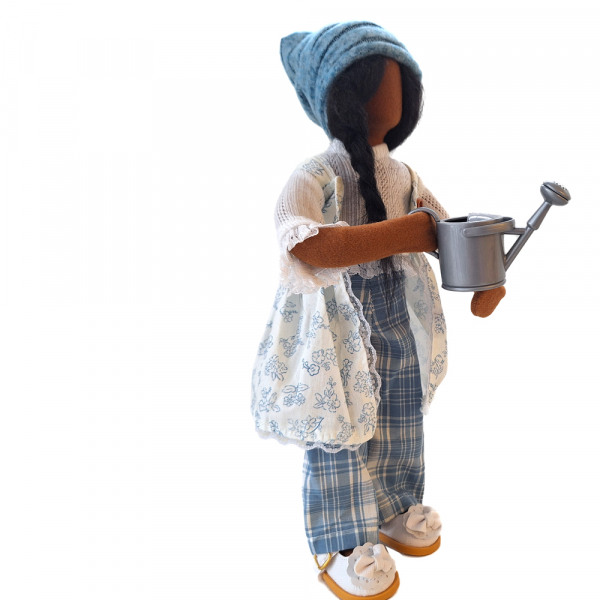 Moderne junge Frau im flippigen Hosenanzug